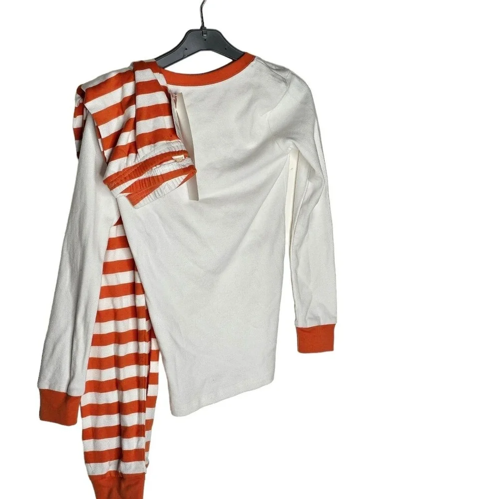 Gymboree‎ White & Orange Gobble Turkey Pajama Set size 10 NWT Thanksgiving
